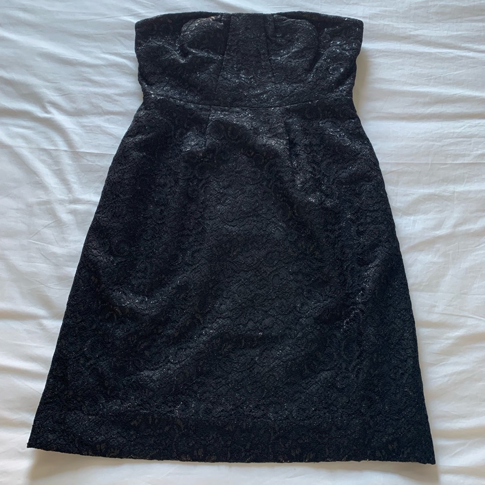 NWOT! J.Crew Black Lace Strapless Dress